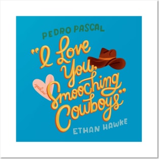 I Love You Smooching Cowboys Posters and Art